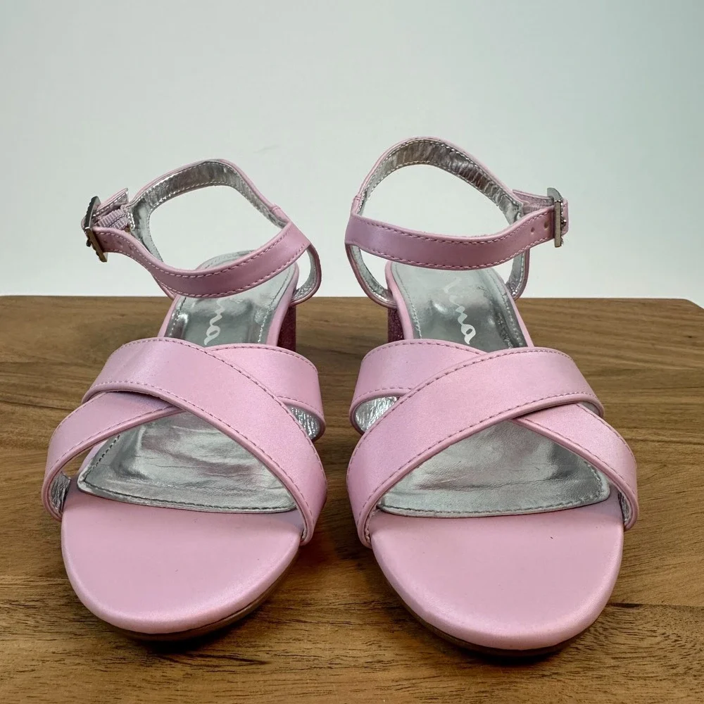 New Big Kids‎ Nina Valentin Purple Heeled Strappy Ankle Strap Sandals Size 2 Y